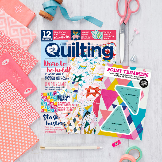 Block of the Month: Setting Suns Block A, Love Patchwork & Quilting Magazine #105