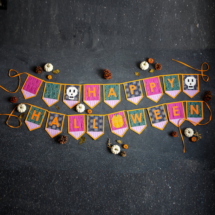 Quilted Halloween Bunting, Fabric.com Blog