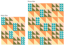 Load image into Gallery viewer, The Weekend Quilter Triangle Multiplier Beginner half-square triangle baby and throw size quilt pattern