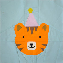 Load image into Gallery viewer, Party Animals: Tiger Quilt Block
