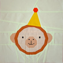 Load image into Gallery viewer, Party Animals: Monkey Quilt Block