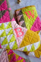 Load image into Gallery viewer, The Weekend Quilter Quilted Christmas Holiday half-Square Triangle (HST) Stocking Surprise Stocking Pattern