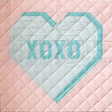 Load image into Gallery viewer, The Weekend Quilter Valentine's Day Sweet Notes Series Foundation Paper Pieced XOXO quilt block