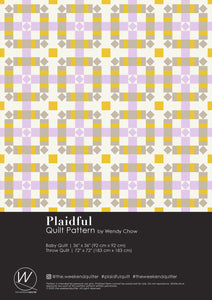 The Weekend Quilter Plaidful Modern Quilt Pattern for confident beginners in Cover Page