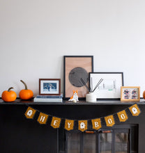 Load image into Gallery viewer, The Weekend Quilter Hey Boo Halloween Ghost Quilted Bunting Foundation paper pieced Pattern