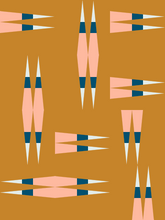 Load image into Gallery viewer, The Weekend Quilter Candy Corn Field Modern Mini Quilt Foundation Paper Pieced Pattern Colour Inspiration