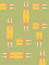 Load image into Gallery viewer, The Weekend Quilter Candy Corn Field Modern Mini Quilt Foundation Paper Pieced Pattern Colour Inspiration