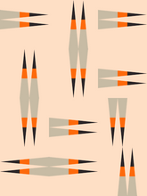 Load image into Gallery viewer, The Weekend Quilter Candy Corn Field Modern Mini Quilt Foundation Paper Pieced Pattern Colour Inspiration