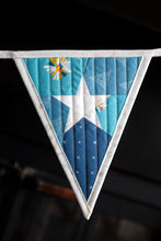 Load image into Gallery viewer, The Weekend Quilter Stars and Stripes Quilted Bunting foundation paper pieced (FPP) pattern for advanced beginners Star pendant flag