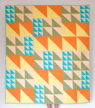 Load image into Gallery viewer, Triangle Multiplier Throw Size Quilt