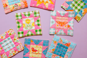 Scrappy Sawtooth Star Coaster Pattern