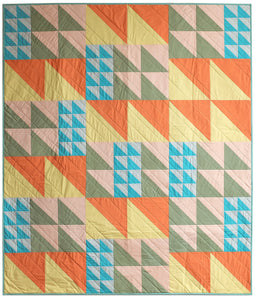 The Weekend Quilter Triangle Multiplier Beginner half-square triangle baby and throw size quilt pattern