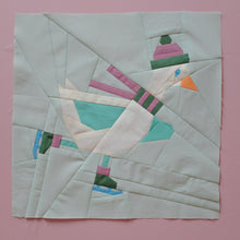 Load image into Gallery viewer, Beaks on Ice: Frosty Flappers Quilt Block