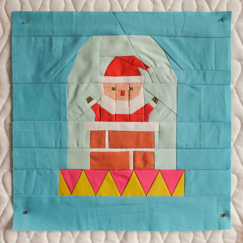Snowy Scenes: Chimney Cheer Quilt Block