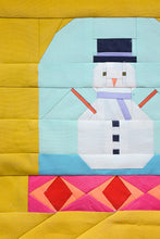 Load image into Gallery viewer, Snowy Scenes: Frosted Friend Quilt Block
