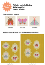 Load image into Gallery viewer, Little Bug Club: Fancy Flutter Quilt Block