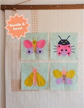Load image into Gallery viewer, Little Bug Club: Fancy Flutter Quilt Block