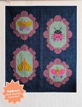 Load image into Gallery viewer, Little Bug Club: Twilight Moth Quilt Block