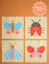 Load image into Gallery viewer, Little Bug Club: Twilight Moth Quilt Block
