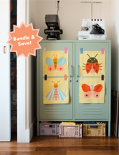 Load image into Gallery viewer, Little Bug Club: Twilight Moth Quilt Block