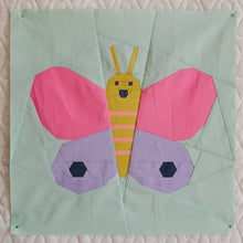 Load image into Gallery viewer, Little Bug Club: Fancy Flutter Quilt Block
