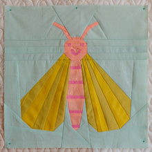 Load image into Gallery viewer, Little Bug Club: Twilight Moth Quilt Block