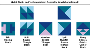 Geometric Jewels Sampler Quilt Pattern