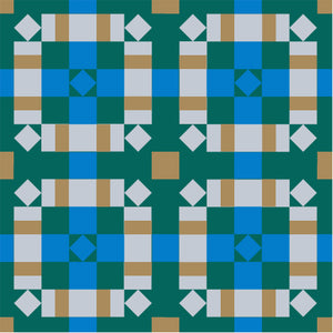 The Weekend Quilter Plaidful Modern Quilt Pattern for confident beginners in Baby Size wall hanging