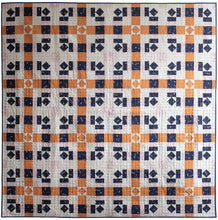 Load image into Gallery viewer, The Weekend Quilter Plaidful Modern Quilt Pattern for confident beginners in throw flatlay