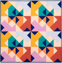 Load image into Gallery viewer, The Weekend Quilter Wind Tunnel Modern Baby Size Quilt in Kona Cotton Fabrics