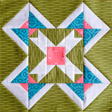 Load image into Gallery viewer, Modern Garden Tile Quilt Block Pattern The Weekend Quilter and Fabric.com blog