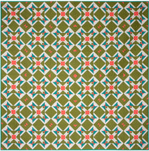 Load image into Gallery viewer, The Weekend Quilter Garden Tile Quilt Pattern for advanced beginners  in Large Throw Size