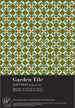 Load image into Gallery viewer, The Weekend Quilter Garden Tile Quilt Pattern for advanced beginners Cover Page
